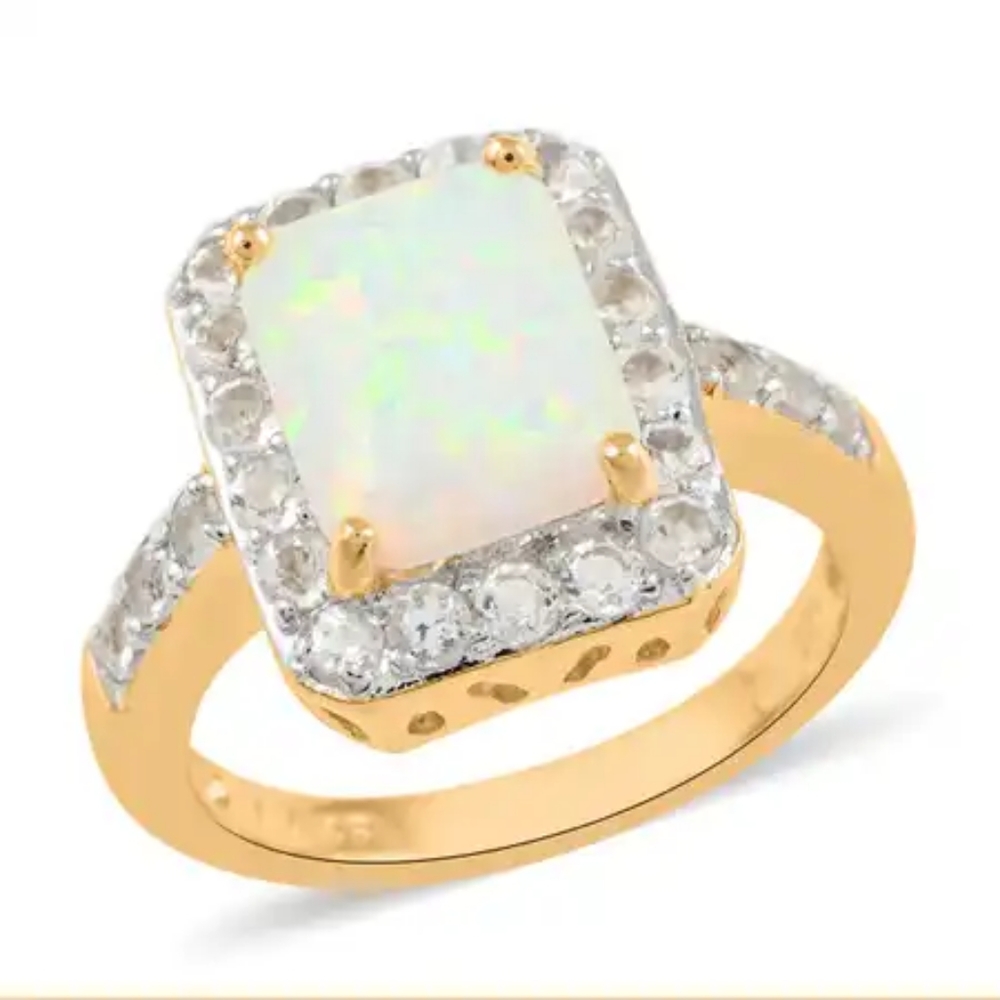 OPAL & SAPPHIRE RING - Picture 2 of 9